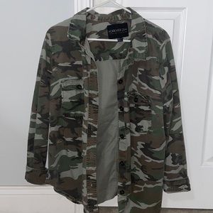 Forever 21+ Camo Fashion Jacket 1X